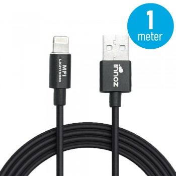 InnozÂ® InnoLink MFI Lightning Connector Cable- Black (1m)