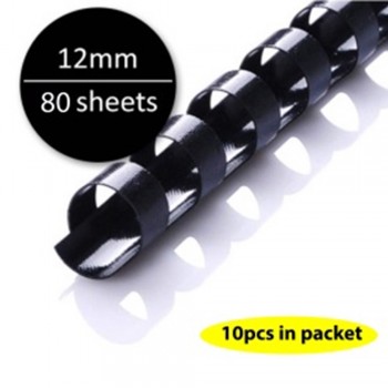 Black Plastic Binding Comb 12mm, 80sheets (10pcs/pkt)