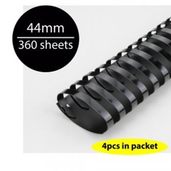 Black Plastic Binding Comb 44mm, 360sheets (4pcs/pkt)