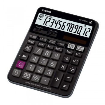Casio Desktop Calculator - 12 Digits, 300 Steps Check & Recheck (DJ-120D-PLUS)