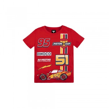 Cars 3: Kids Tee 08 (Red, Size 120) - Racing Lightning McQueen