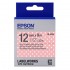 Epson Label Cartridge 12mm Gray on PolkaDot Pink Tape