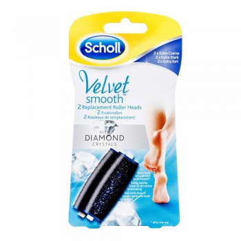 Scholl Velvet Smooth Replacement Roller Heads (Extra Coarse)